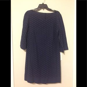 Cotton navy dress by Laundry by Design!
